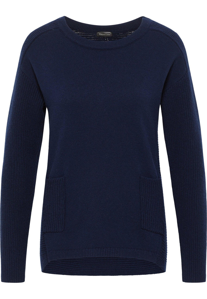 Barbara Lebek Womens Roundneck pullover - Navy – Gun Hill Clothing Company