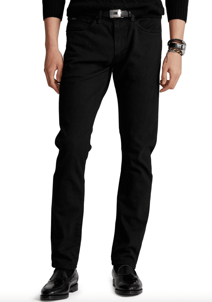 Mens black outlet polo jeans