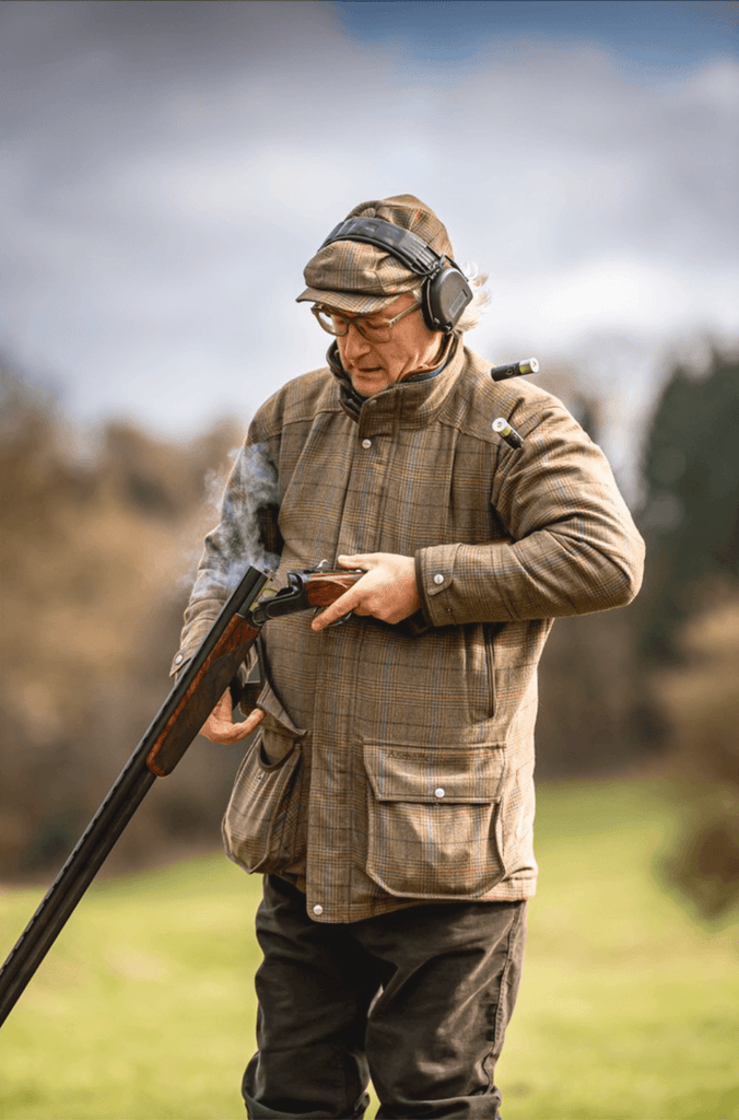 Schoffel Mens Ptarmigan tweed classic shooting coat - Loden – Gun