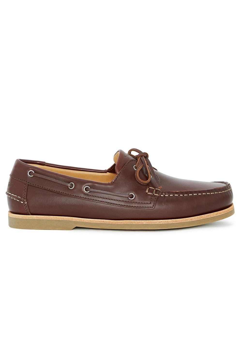 R M Williams Mens Hobart leather deck shoe Brown